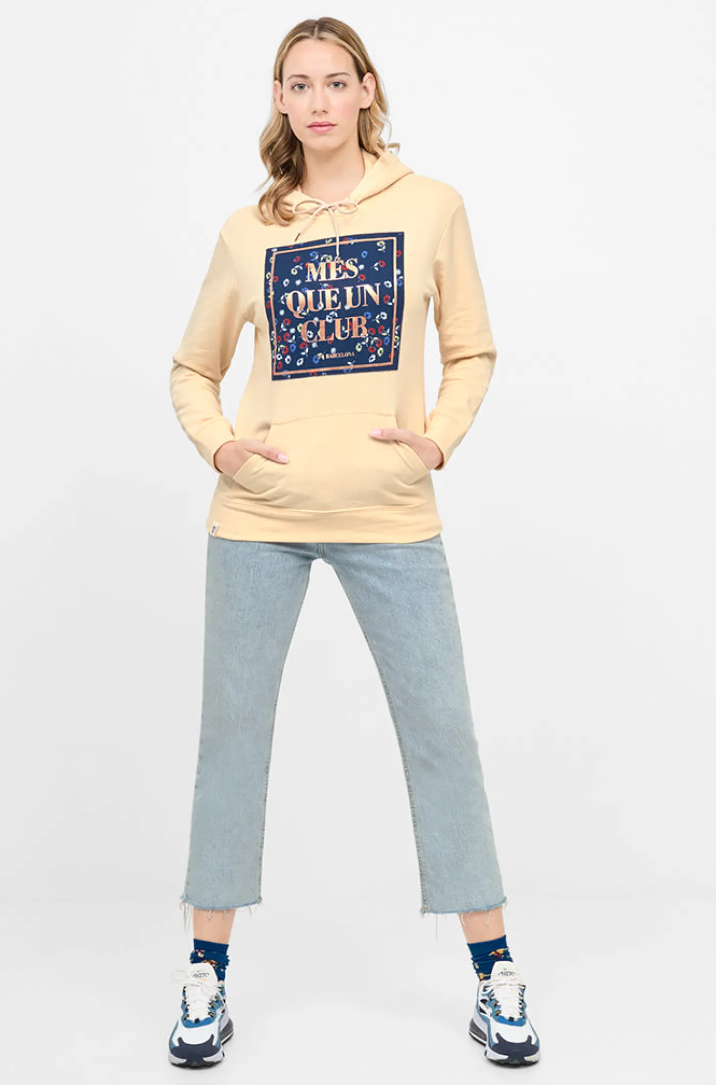 Discount Sudadera canguro "Més que un club" Mujer Sudaderas Y Jerséis