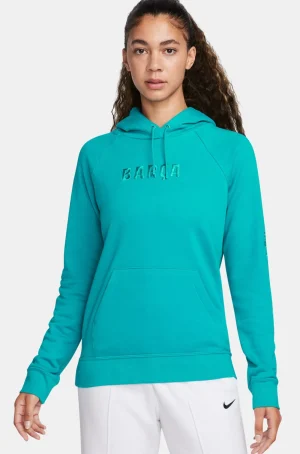 Best Sale Sudadera capucha azul Barça Nike - Mujer Mujer Sudaderas Y Jerséis