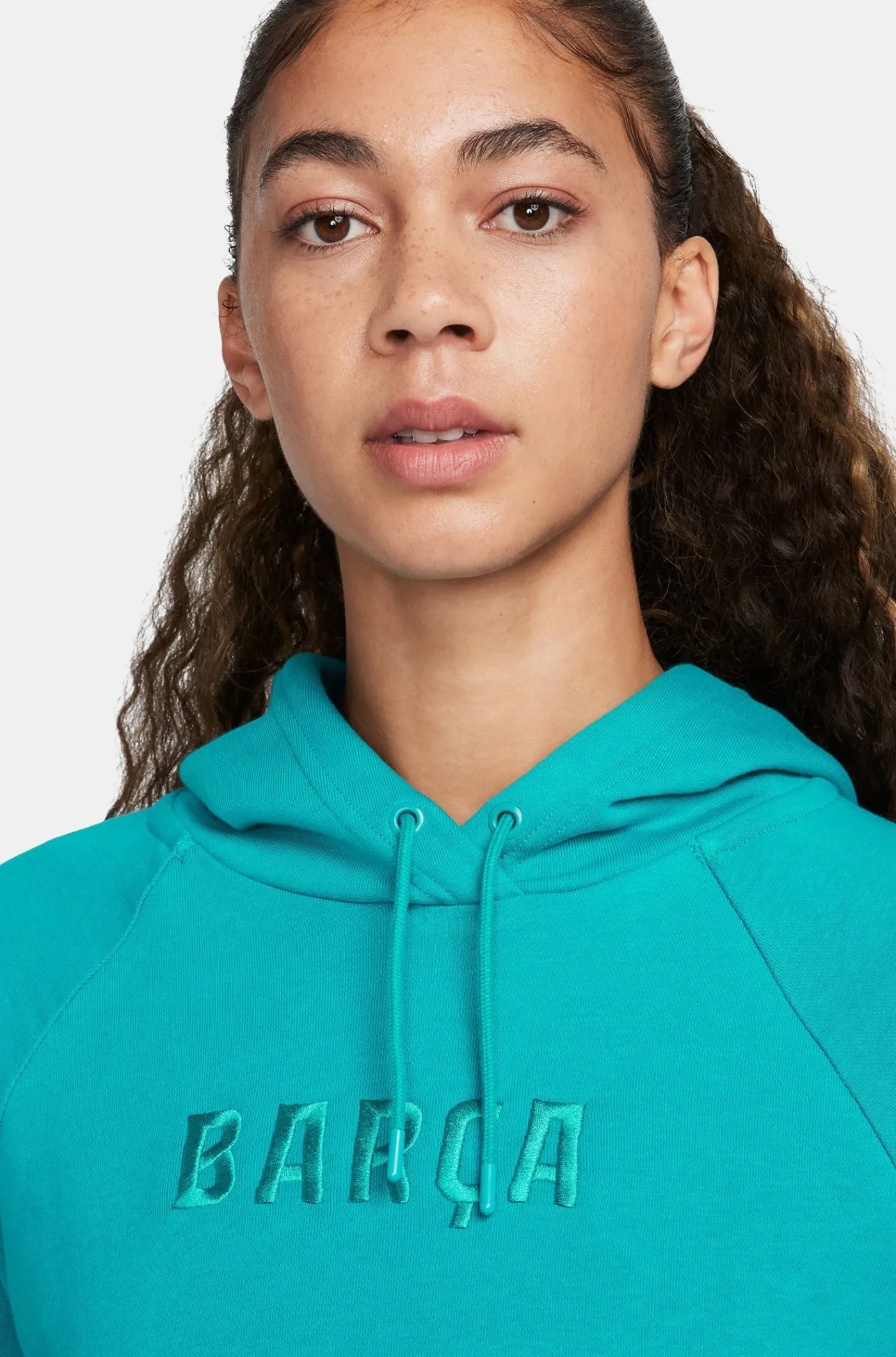 Best Sale Sudadera capucha azul Barça Nike - Mujer Mujer Sudaderas Y Jerséis