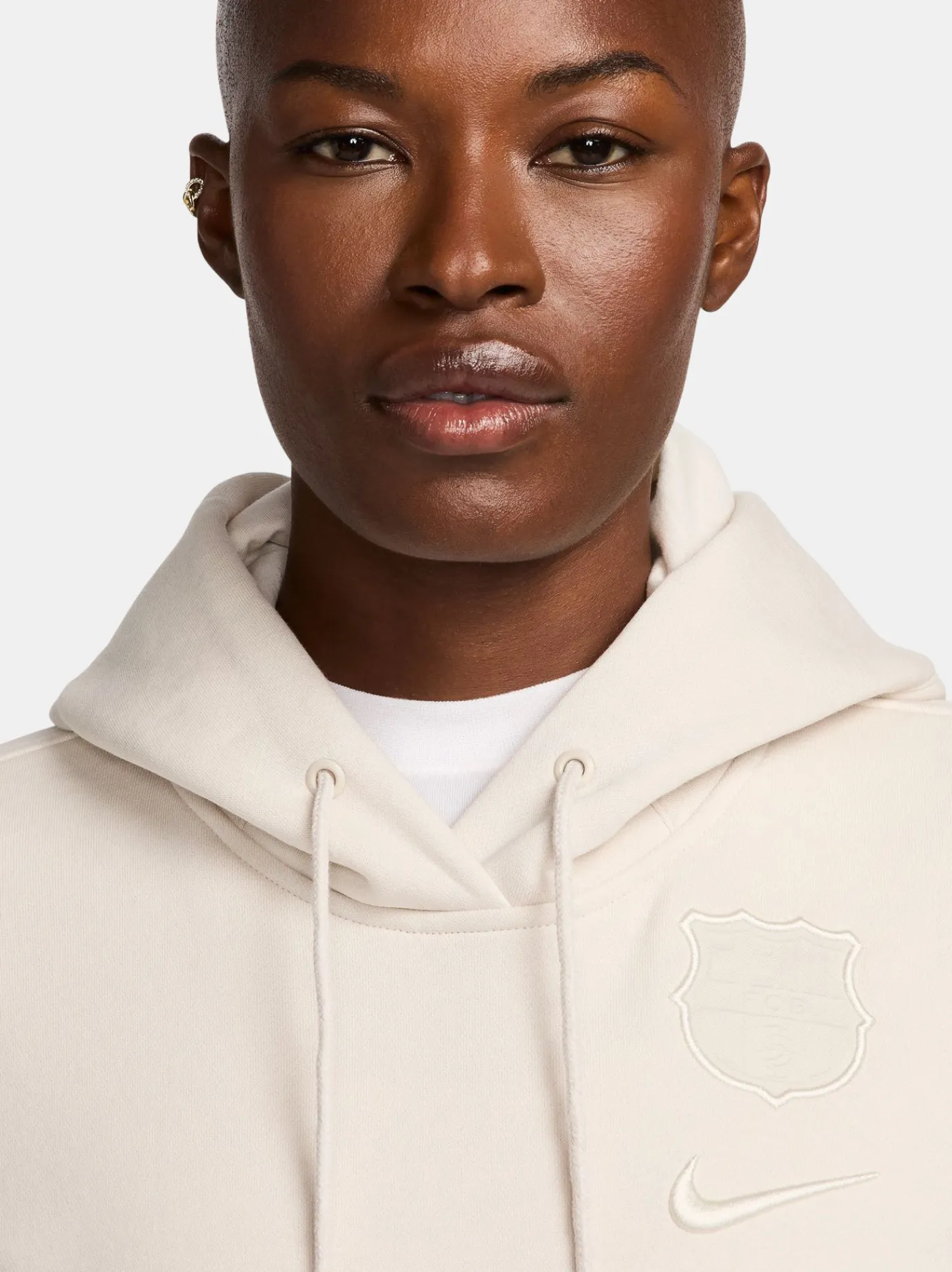 Cheap Sudadera con capucha blanca Barça Nike - Mujer Mujer Sudaderas Y Jerséis