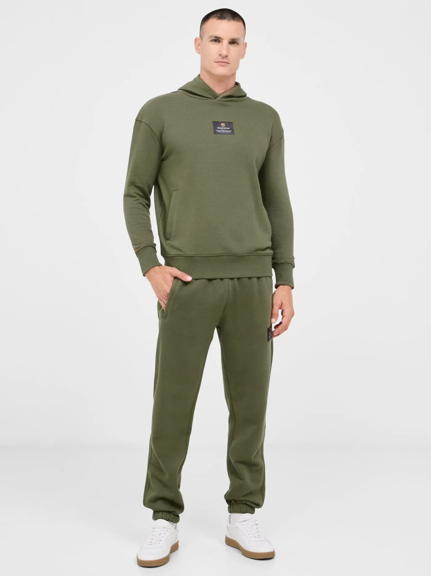 Best Sale Sudadera con capucha caqui Barça Hombre Sudaderas | Chándals
