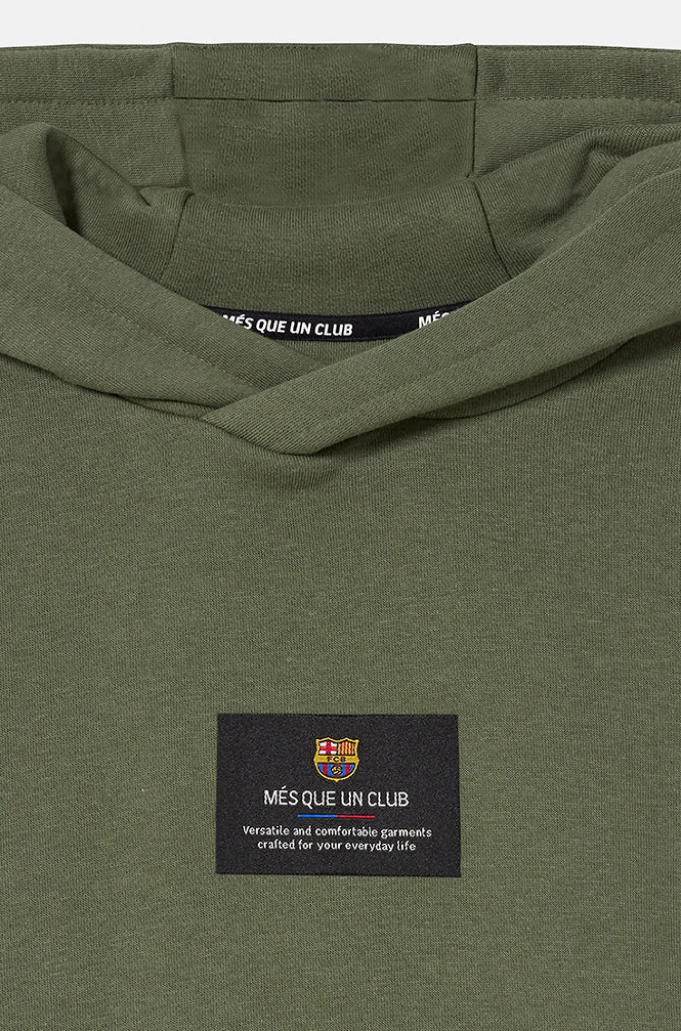 Best Sale Sudadera con capucha caqui Barça Hombre Sudaderas | Chándals