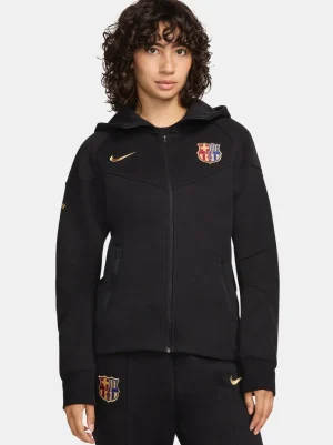 New Sudadera con capucha escudo negro Barça Nike - Mujer Mujer Sudaderas Y Jerséis