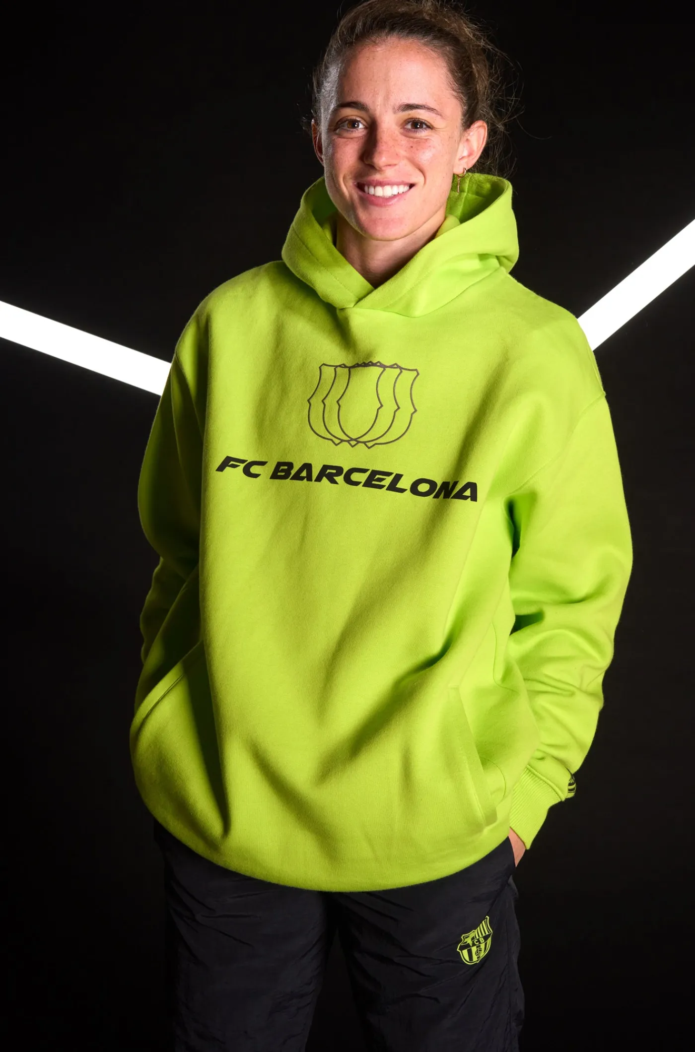 Clearance Sudadera con capucha lima Barça - Numerology Hombre Sudaderas