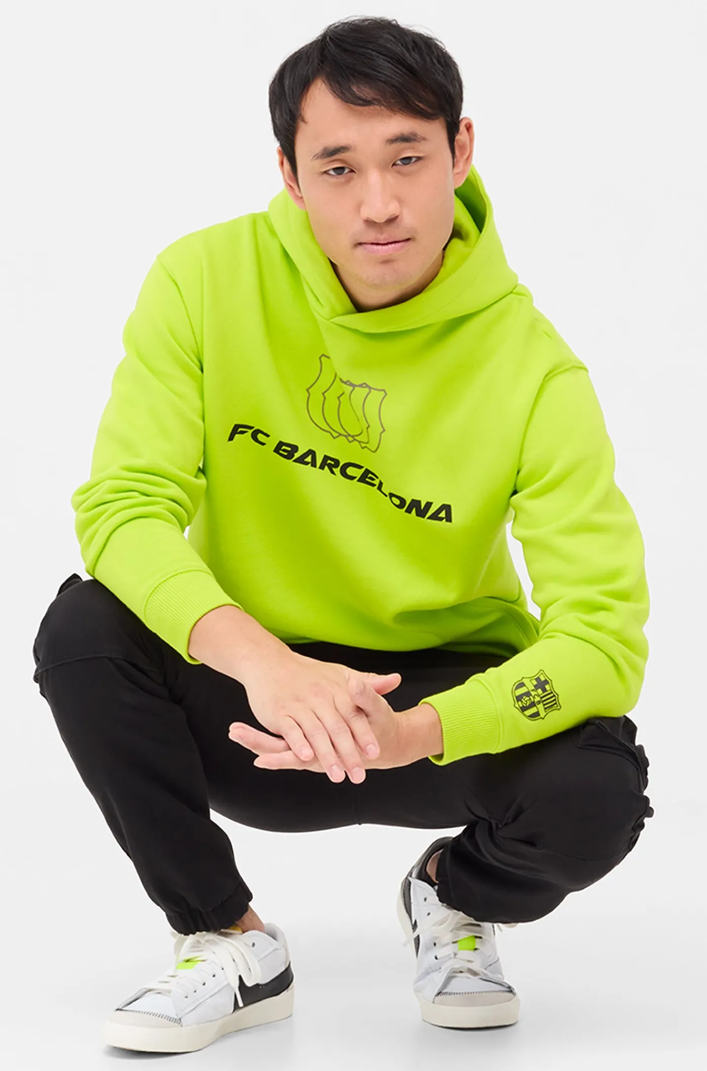 Clearance Sudadera con capucha lima Barça - Numerology Hombre Sudaderas