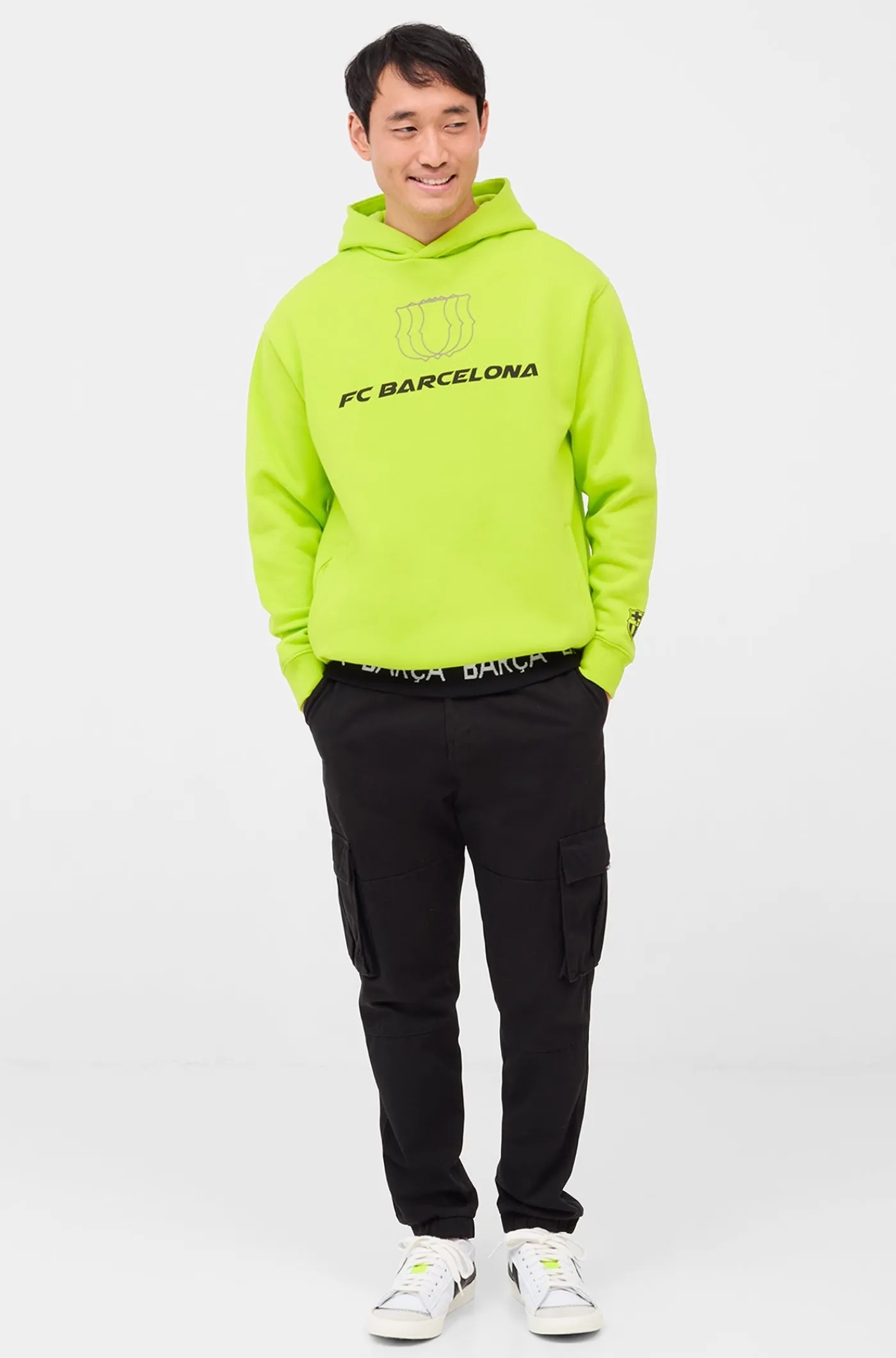 Clearance Sudadera con capucha lima Barça - Numerology Hombre Sudaderas