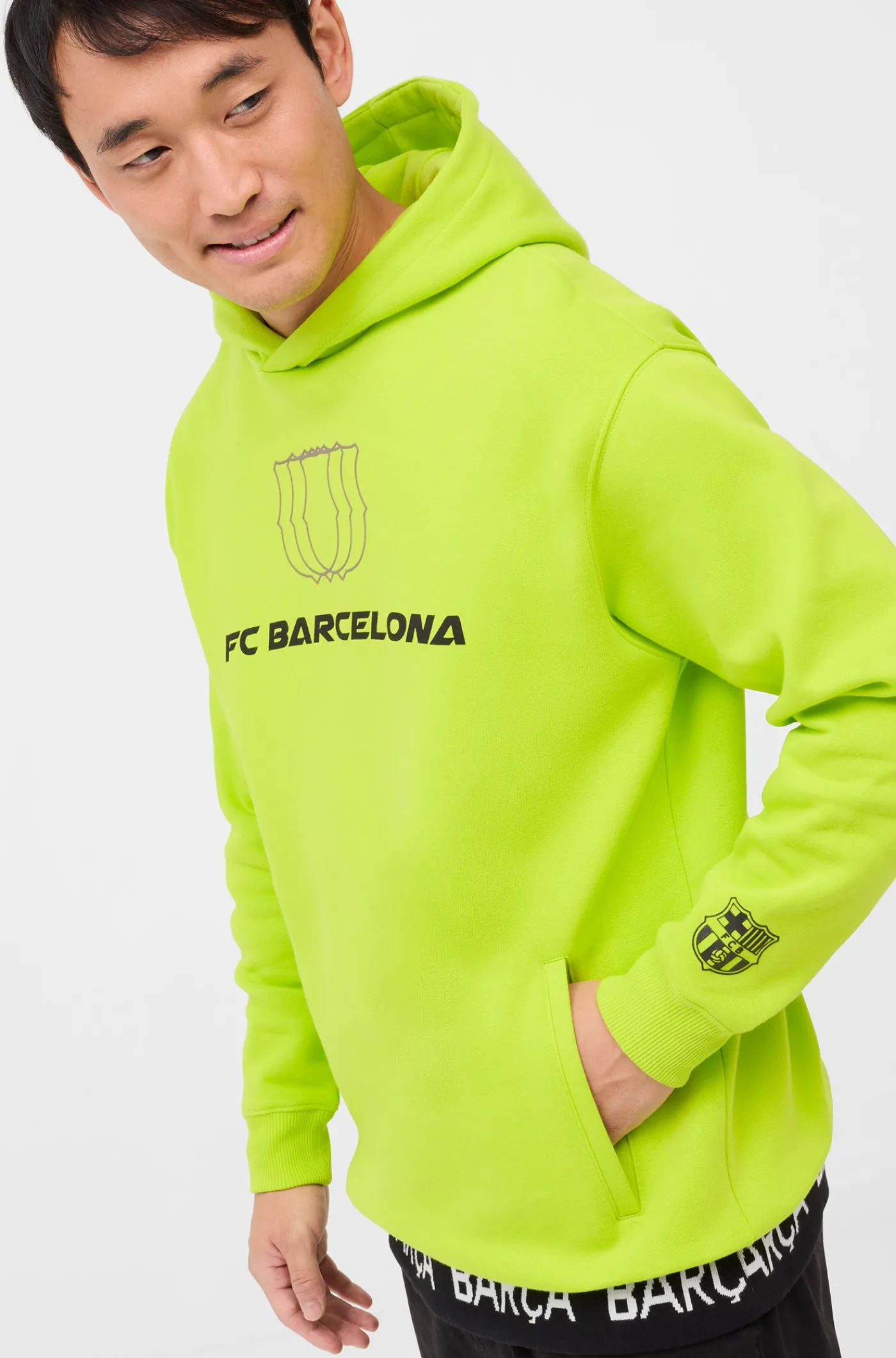 Clearance Sudadera con capucha lima Barça - Numerology Hombre Sudaderas
