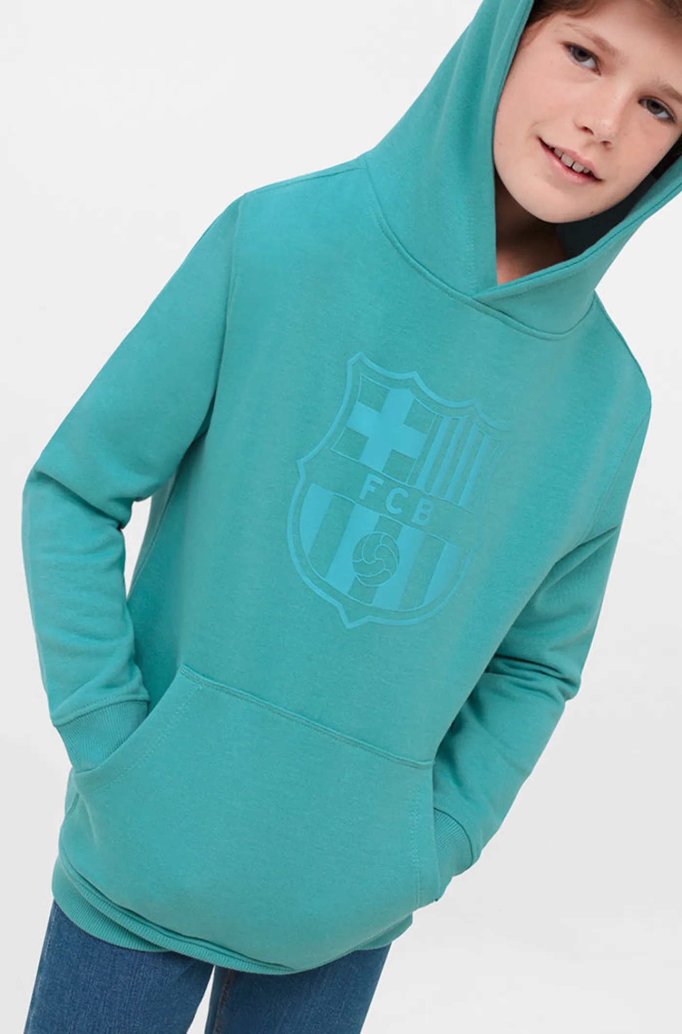 Sale Sudadera escudo azul cielo Barça - Junior Niños Sudaderas