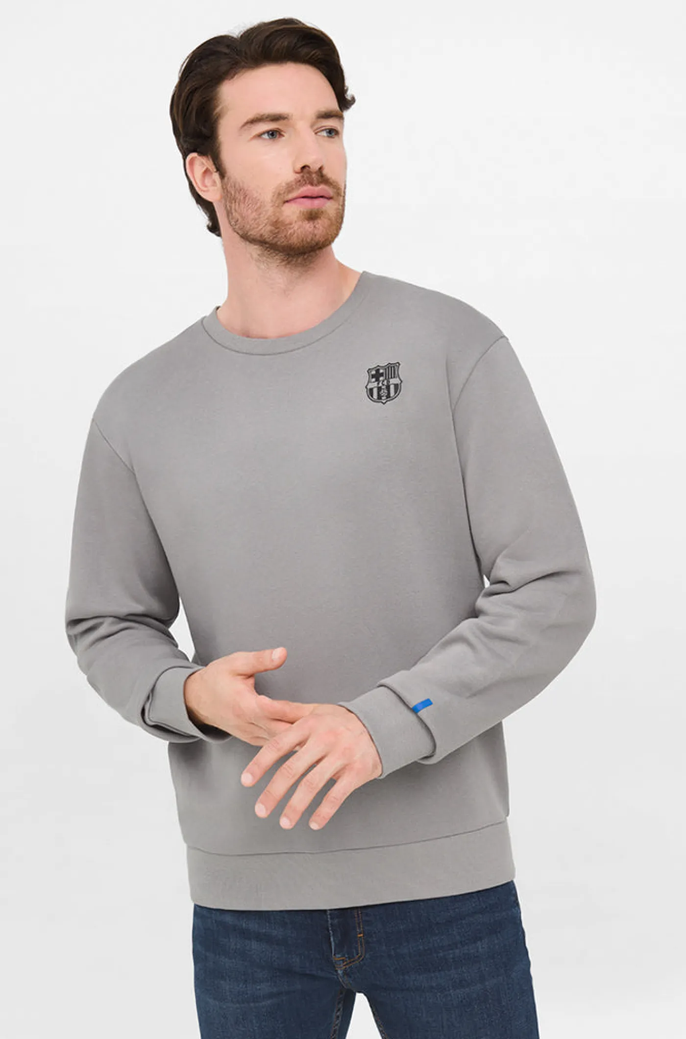 Shop Sudadera gris Barça Hombre Sudaderas | Chándals