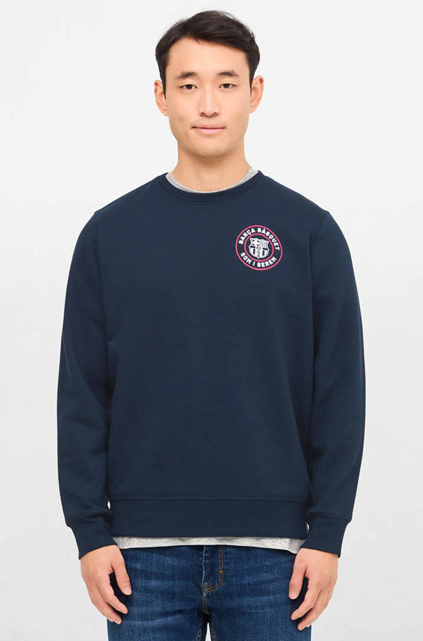 Best Sudadera marino basket Barça Hombre Sudaderas | Basket