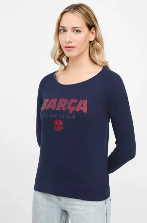 Hot Sudadera "Més que un club" y escudo 2019 Mujer Sudaderas Y Jerséis