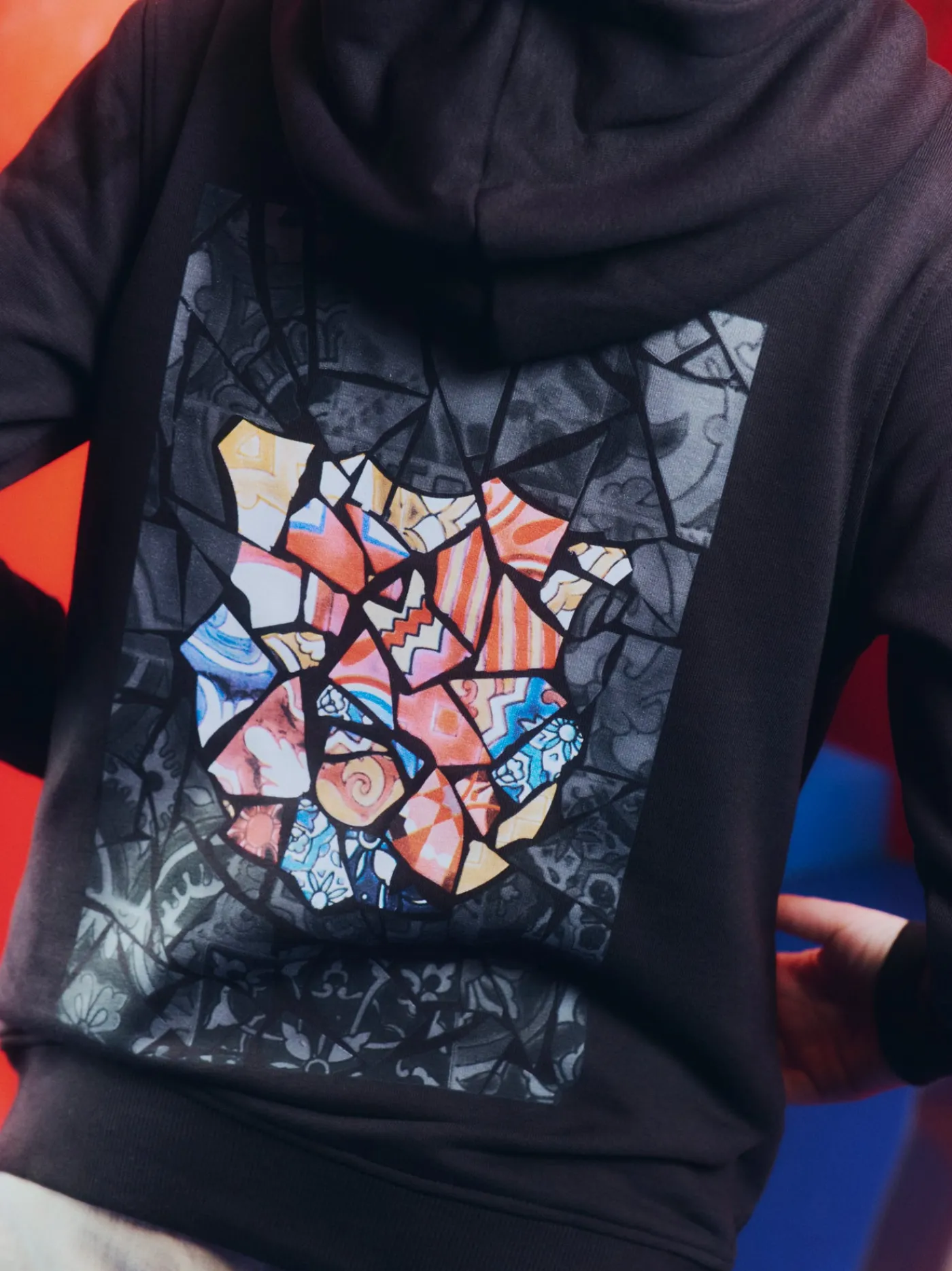 Outlet Sudadera negra trencadís Barça - Junior Niños Sudaderas