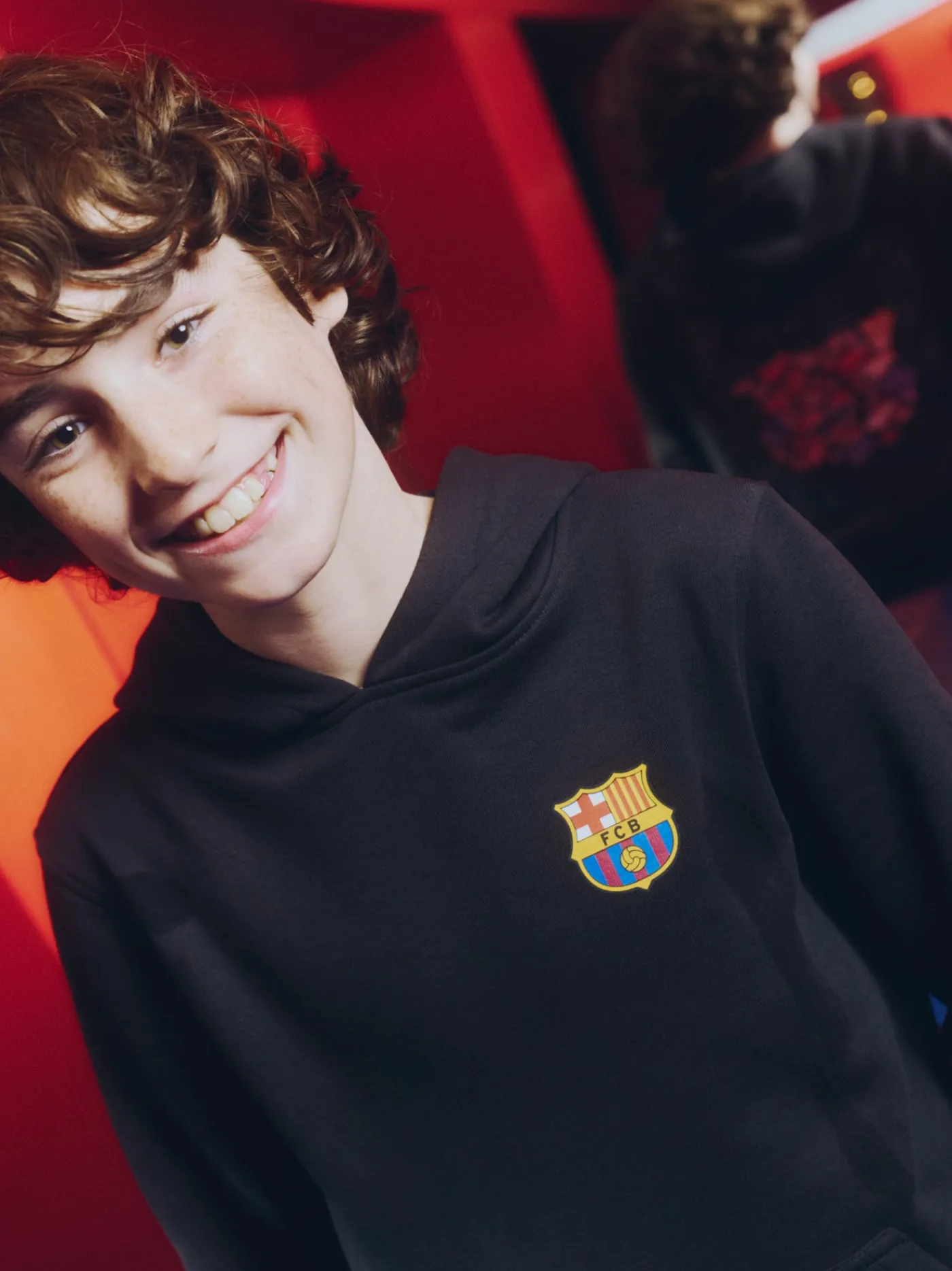 Outlet Sudadera negra trencadís Barça - Junior Niños Sudaderas