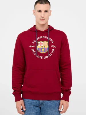 Cheap Sudadera roja escudo Barça Hombre Sudaderas