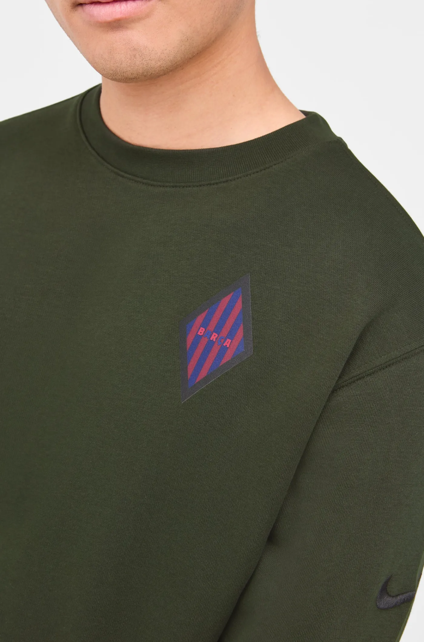 Clearance Sudadera verde Barça Nike Hombre Sudaderas